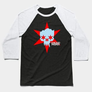 Chicago Proper Star Skull Baseball T-Shirt